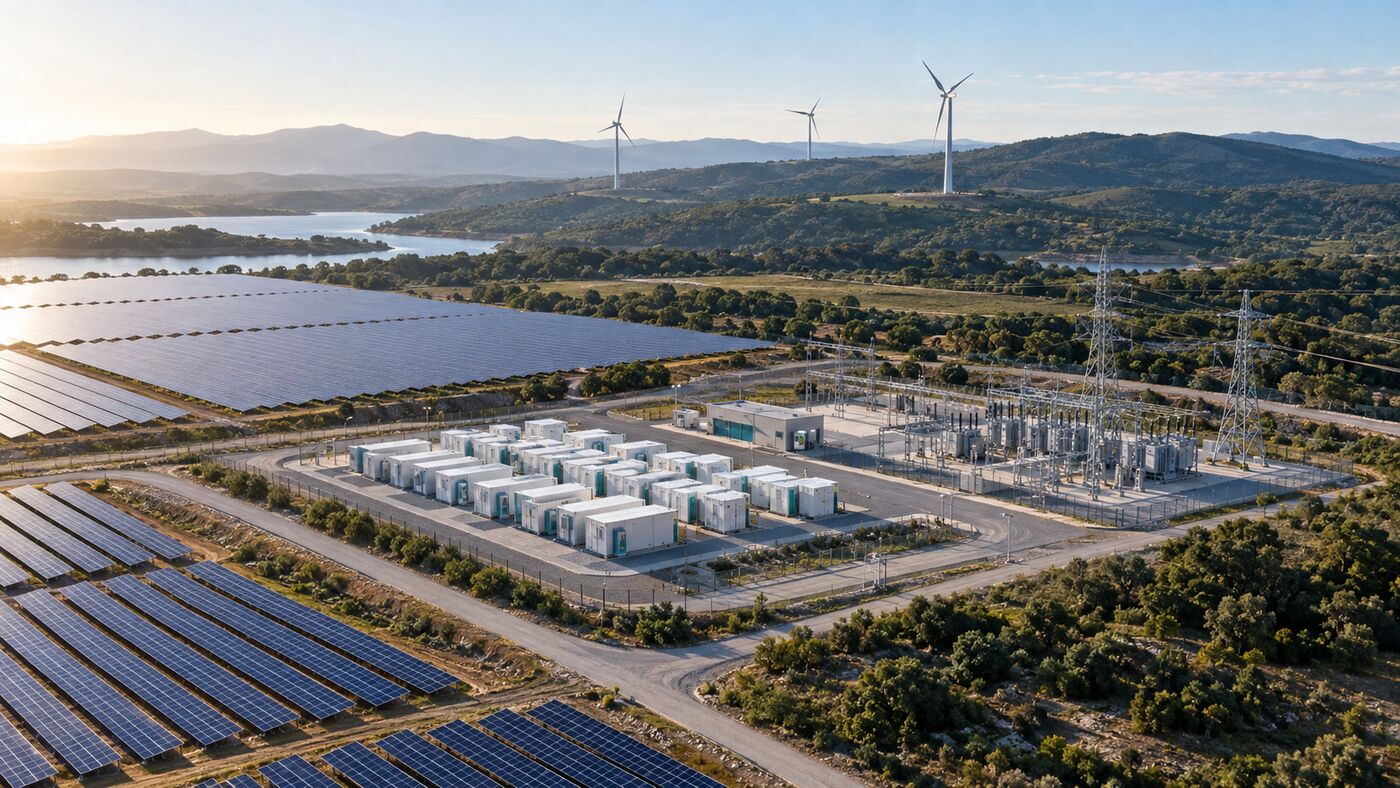 Hybrid renewable energy infrastructure combining solar with complementary technologies